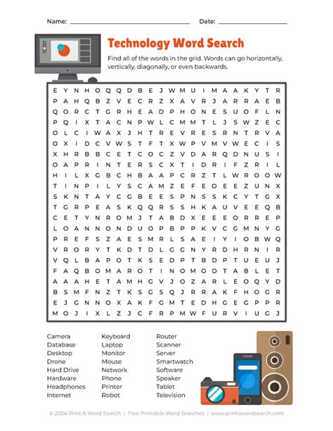 Technology Word Search Printable 的图像结果