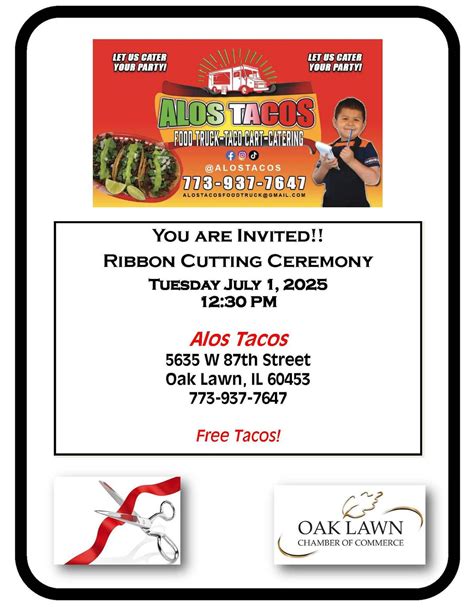 Alos Tacos Ribbon Cutting, 5635 W 87th St, Oak Lawn, IL 60453-1099 ...