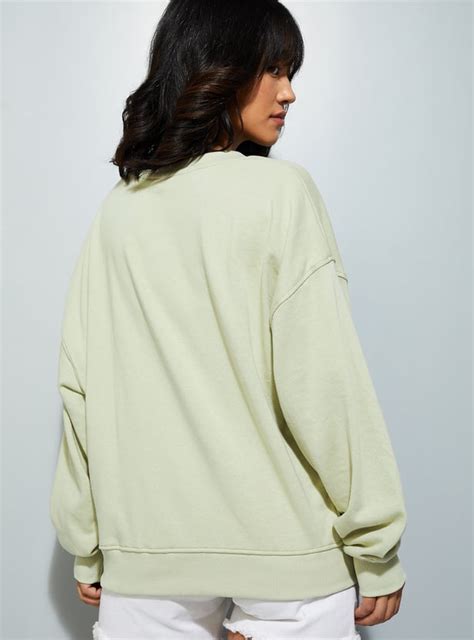 Buy URB_N Women Oversized Solid Sweatshirt Online at just Rs. 699.0 ...