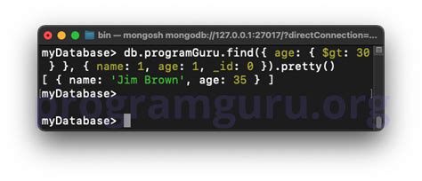 MongoDB Query Document 的图像结果