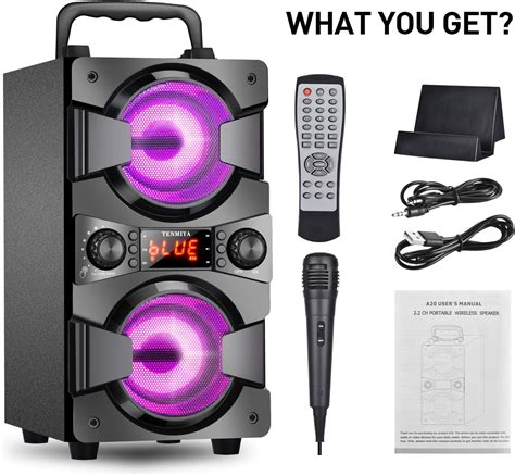 TENMIYA Portable 60W Bluetooth USB Speaker with Double India | Ubuy