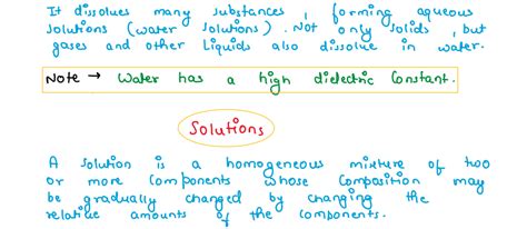 Class 9 ICSE Chemistry Chapter Water Important notes