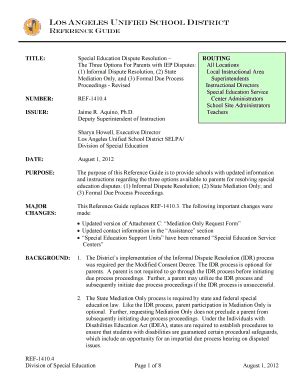 Fillable Online LOS ANGELES UNIFIED SCHOOL DISTRICT REFERENCE GUIDE ...