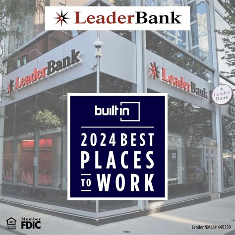 Leader Bank has been recognized as part of Built In’s 2024 Best Places ...