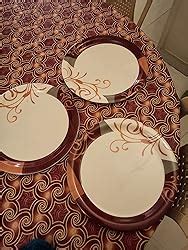 Buy Golden Fish Unbreakable Melamine Round Full Size (11 Inches) Dinner ...