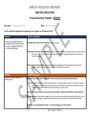 Image result for MSW Process Recording Example