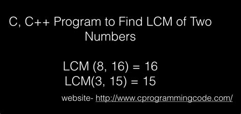 Image result for Write a C Program to Find LMC of Two Numbers