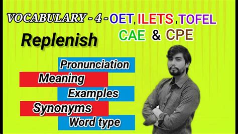 Replenish pronunciation, meaning, example, synonyms and word type - YouTube