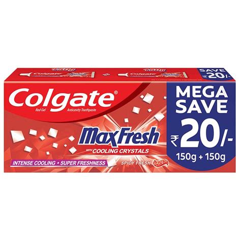 Buy Colgate MaxFresh 300g (150g x 2, Pack of 2) Anticavity Toothpaste ...