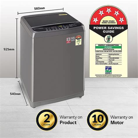 LG 7 Kg 5 Star Inverter Fully Automatic Top Loading Washing Machine ...