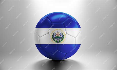 Premium Photo | 3d soccer ball with el salvador country flag. football ...