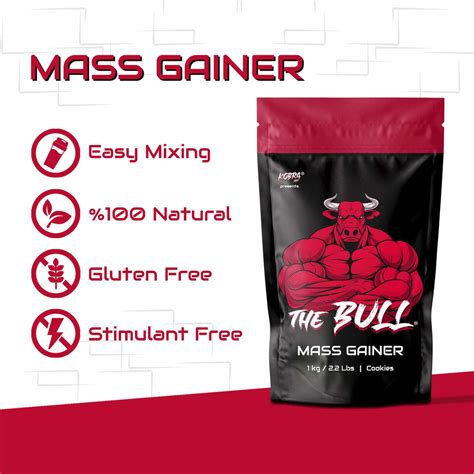 Buy KOBRA LABS THE BULL MASS GAINER POWDER| WEIGHT GAINER WITH HIGH ...
