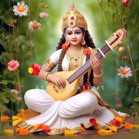Buy Baby Saraswati Art Print: Hindu Goddess of Knowledge (digital ...
