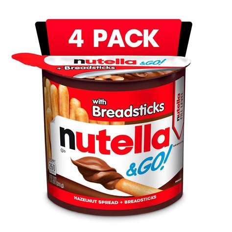 Amazon.com : Nutella and Go Snack Packs, Chocolate Hazelnut Spread with ...