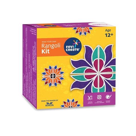 Fevicreate Rangoli Kit with Ready to Fill Rangoli Stencils for Diwali ...