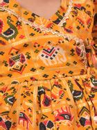 Girl's Angrakha Kurta Dhoti Set in Yellow | VASTRAMAY – vastramay