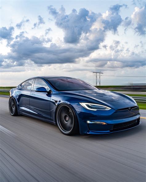 Luxury Blue Tesla Model S