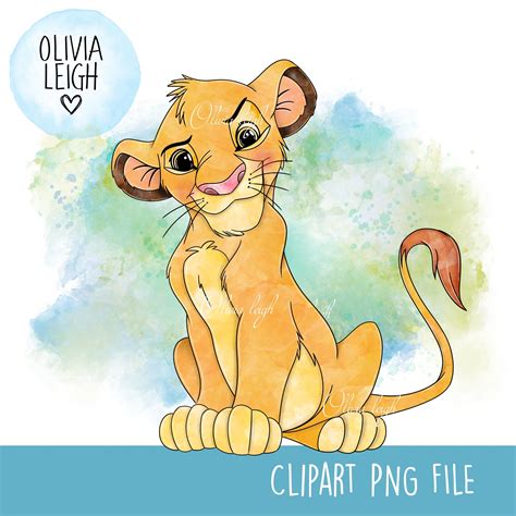 Lion King Simba Cute Clipart PNG Files DIGITAL DOWNLOAD - Etsy New Zealand