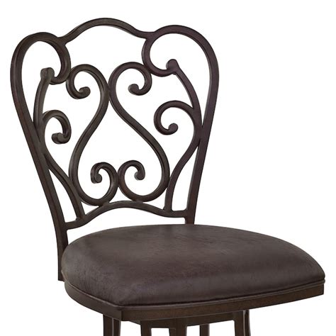 Armen Living Celeste Bandero Espresso 30-in H Bar height Upholstered ...