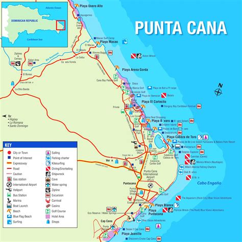 A detailed map of punta cana resorts _ cayo perico map | XAKY