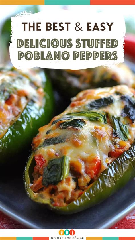 Delicious Stuffed Poblano Peppers | Recipe | Mexican food recipes ...
