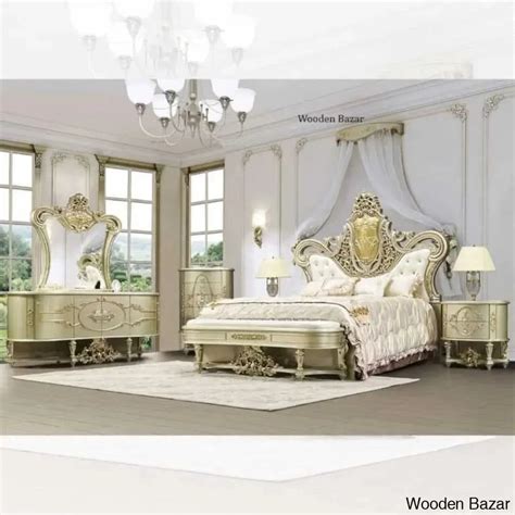 Luxurious Opera Carved Royal Bedroom Set - Exquisite Style | Wooden Bazar