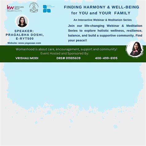 FINDING HARMONY & WELL-BEING for YOU and YOUR FAMILY, September 9 2023 ...