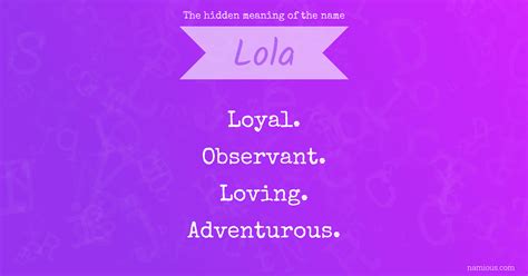 The hidden meaning of the name Lola | Namious