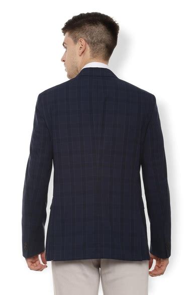 Buy Men Navy Check Slim Fit Leisure Sport Blazer Online - 408111 | Van ...