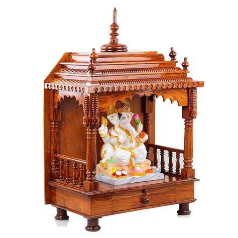Buy Premium Hand Made Wooden Hindu Temple for Home | Wooden Indian ...