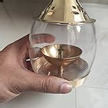 Buy Treo by Milton Arpan Decorative Brass Diya for Puja with Curved ...