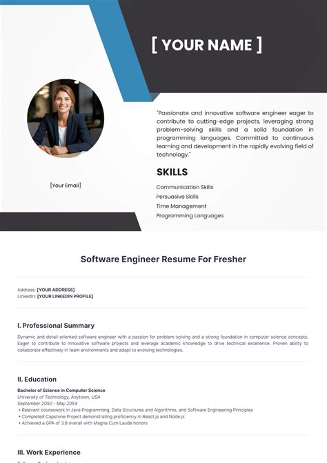Image result for Software Engineer ATS Resume