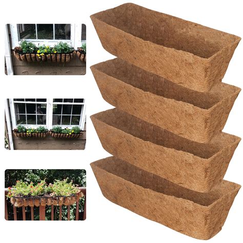 Buy Halatool 4 Pcs 24" Trough Coco Fiber Replacement Liner, Pre-Formed ...