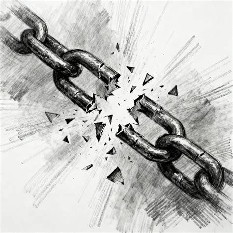 Broken Chain Drawing - AI Art Gallery