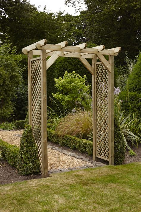 Anchor Fast Squared Lattice Arch - Simply Wood | Garden archway, Garden ...