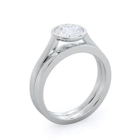 Bezel Solitaire Engagement Ring – WithClarity India