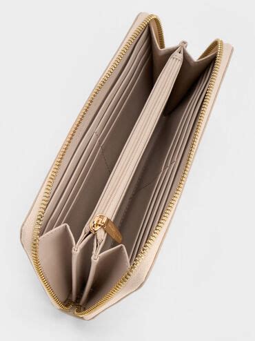 Dulcie Zip-Around Long Wallet - Oat - CHARLES & KEITH IN