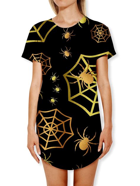 Spiders In Gold Drop Cut T-Shirt – iEDM