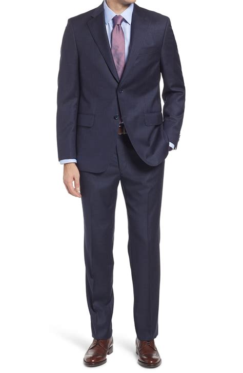 Peter Millar Flynn Classic Fit Plaid Wool Suit - Navy | Editorialist