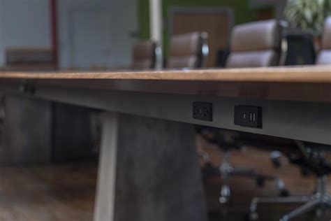 18' x 5' Walnut Conference Table with Matching Credenza • Peartree ...
