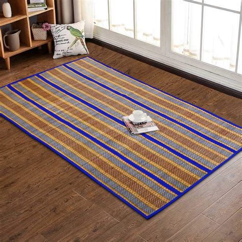 Buy Blue Natural Handmade Chatai Mat Online – HOKIPO | Har Ghar ka Humsafar