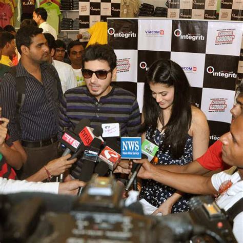 Divyendu Sharma and Taapsee Pannu spotted giving sound bytes to the ...