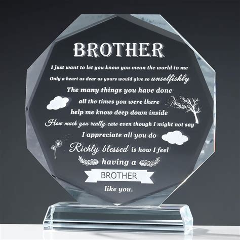 Amazon.com: Gifts for Brother Crystal Brother Gifts From Sister ...