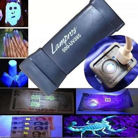 RDR UV Re-Chargeable Flashlight Torch Including Lithium ion Cell ...
