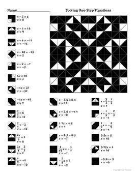 Image result for One Step Equations Coloring Worksheet