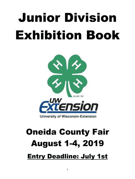 Fillable Online Fair CommitteeOcfairwi Oneida County Fair Rhinelander ...