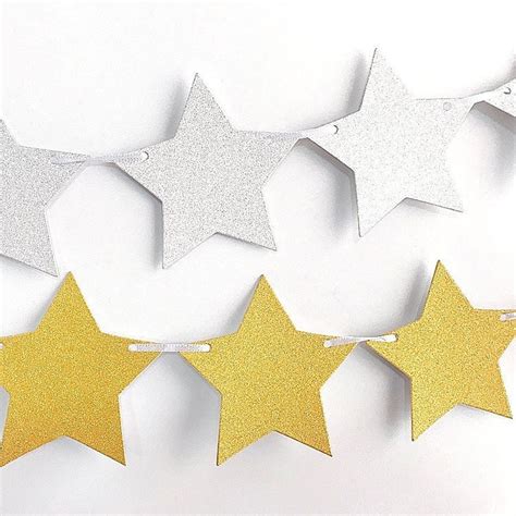 Gold Star Garland, Gold Star Bunting, Gold Wedding Decorations ...