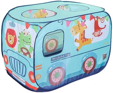 Buy BabyGo Animal School Bus Foldable Baby Pop Up Play Tent for Kids ...