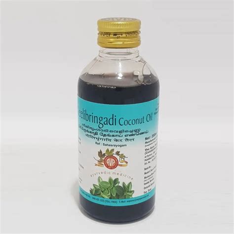 AVP Neelibringadi Coconut Oil (200ml) - Ayurvedic Hair Growth ...