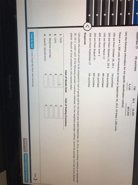 Specific Identification Vs FIFO 的图像结果